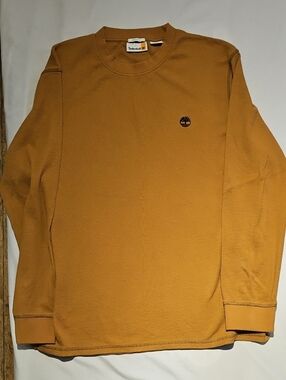 Timberland Mustard Waffle Knit Long Sleeve Crew